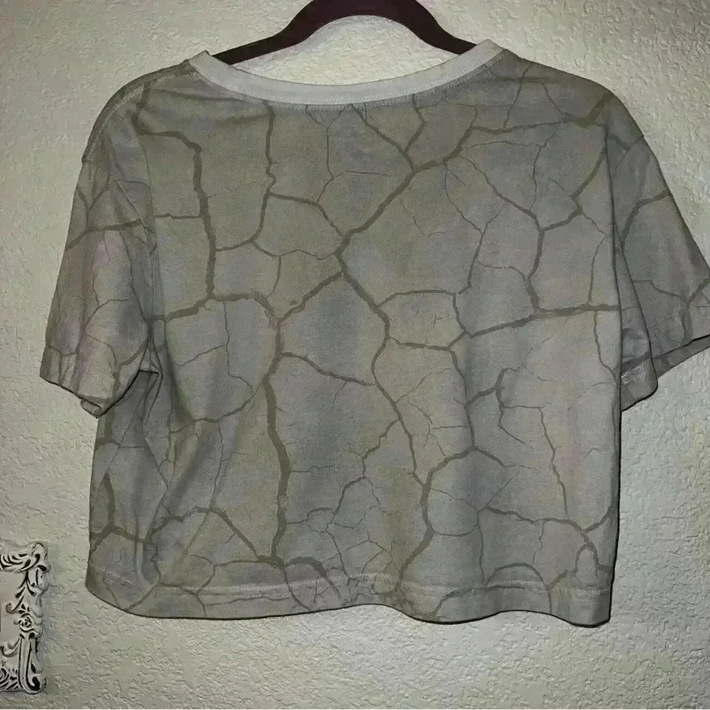 Nike Fly Beige Cropped T-Shirt Small